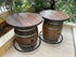 Mesa de bar de roble doble, bar de bourbon, reposapiés cómodo, barra de barril, barra de barril de whisky, mueble bar para vino