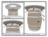 Mesa de bar de roble doble, bar de bourbon, reposapiés cómodo, barra de barril, barra de barril de whisky, mueble bar para vino