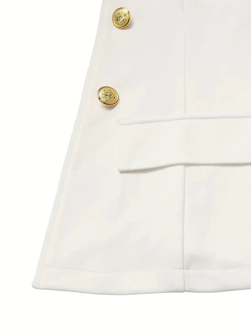 Women's Double-breasted Blazer and Pants Set