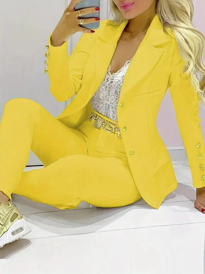 Classic Blazer and Pants Set for Women