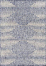 Alfombra de exterior azul Stephan