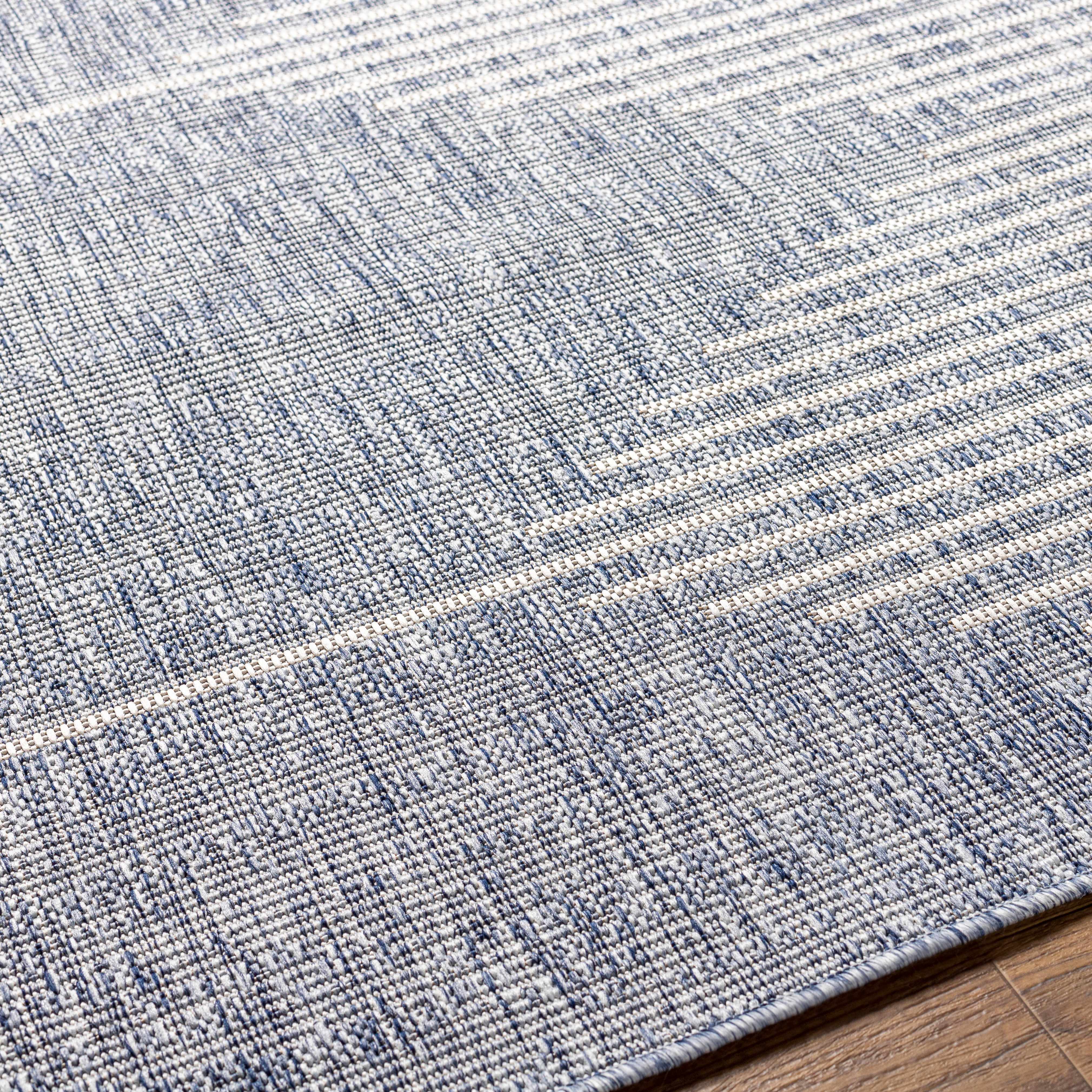 Alfombra de exterior azul Stephan