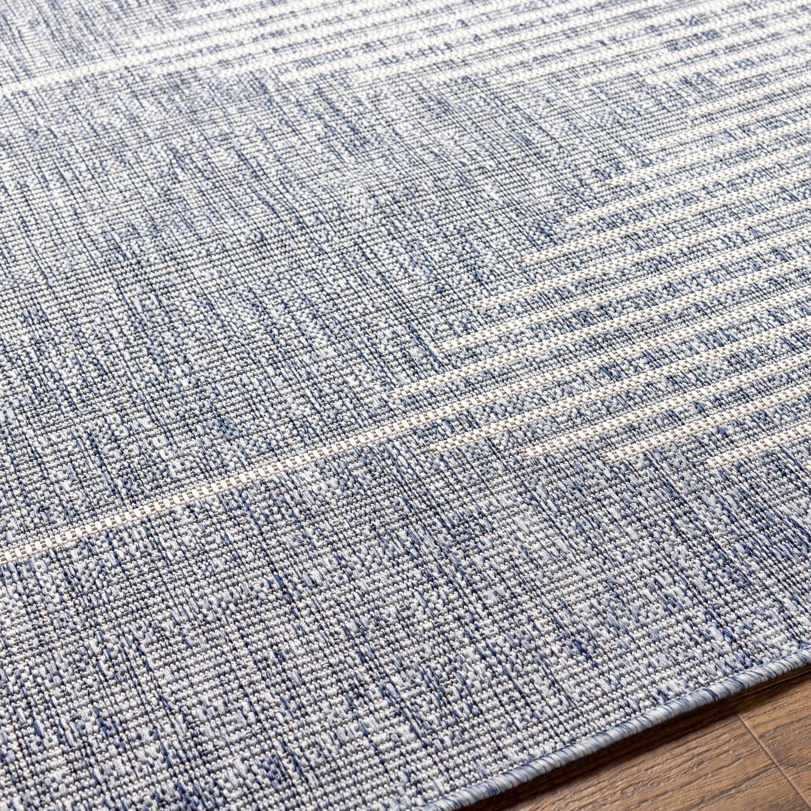 Alfombra de exterior azul Stephan