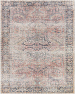 Alfombra desgastada lavable de color rosa Dunshaughlin - Oferta