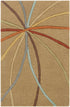 Davison Brown Geometric Modern Wool Rug