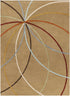 Davison Brown Geometric Modern Wool Rug
