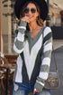 Long Sleeve V-Neck Top with Modern Design