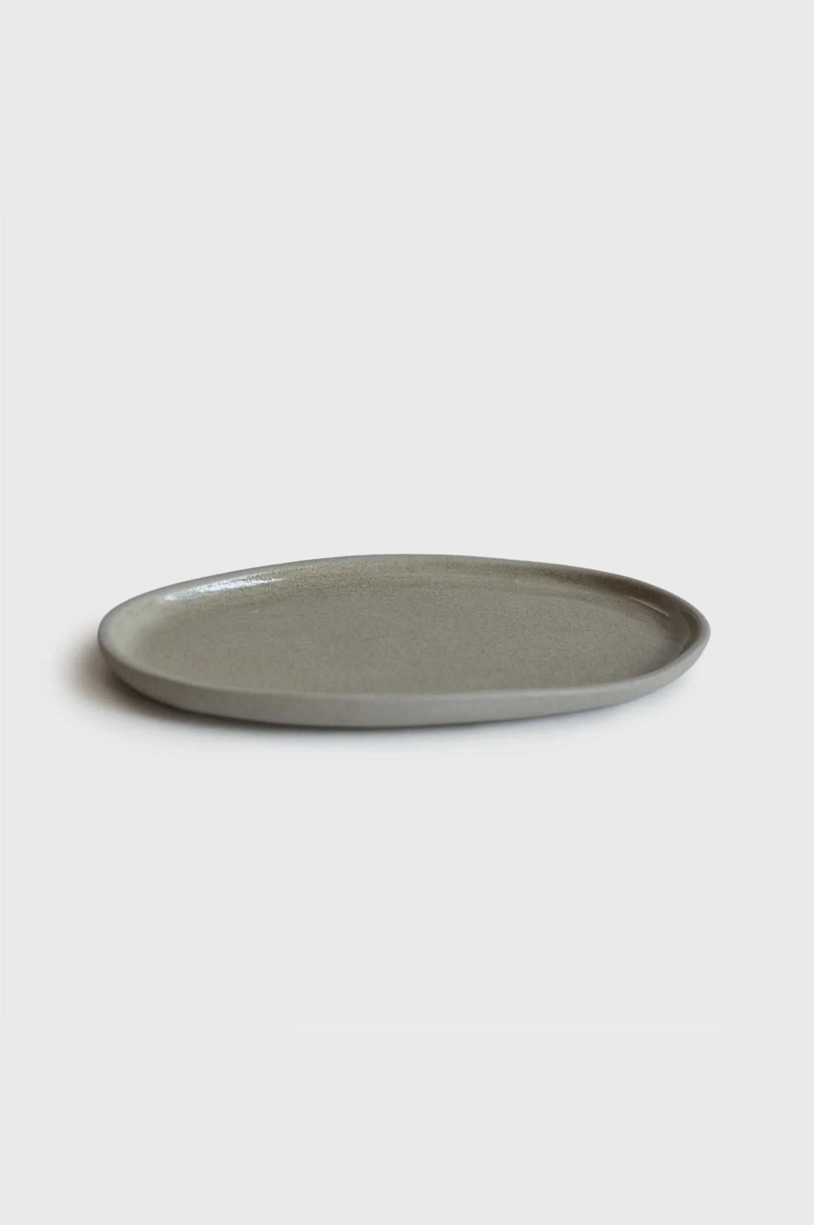 Handmade Stoneware Oval Serving Platter 