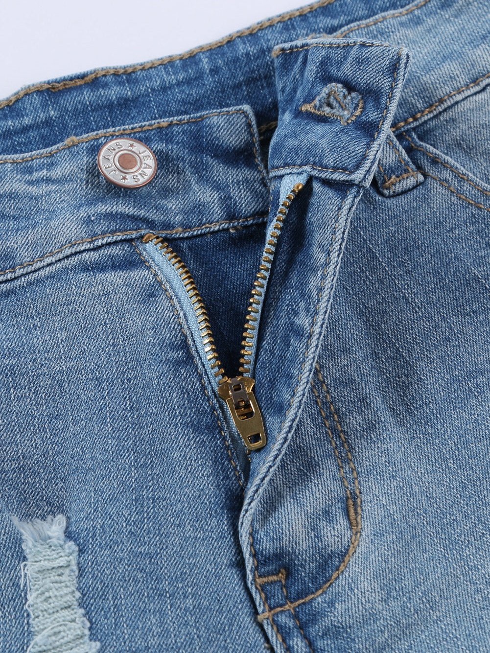 Patriotic Distressed Denim Shorts