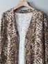 Brown Snakeskin Cardigan