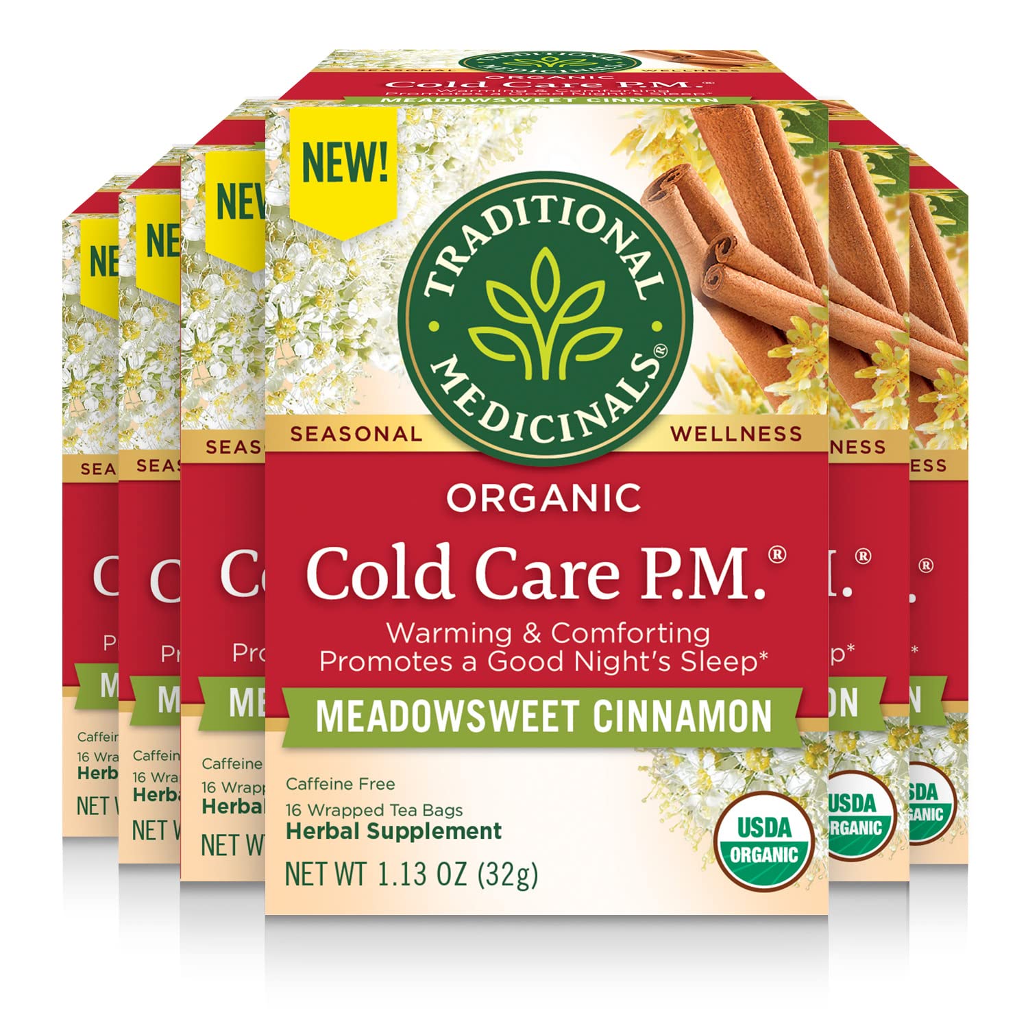 Té PM para el cuidado del resfriado de Traditional Medicinals, 16 bolsitas