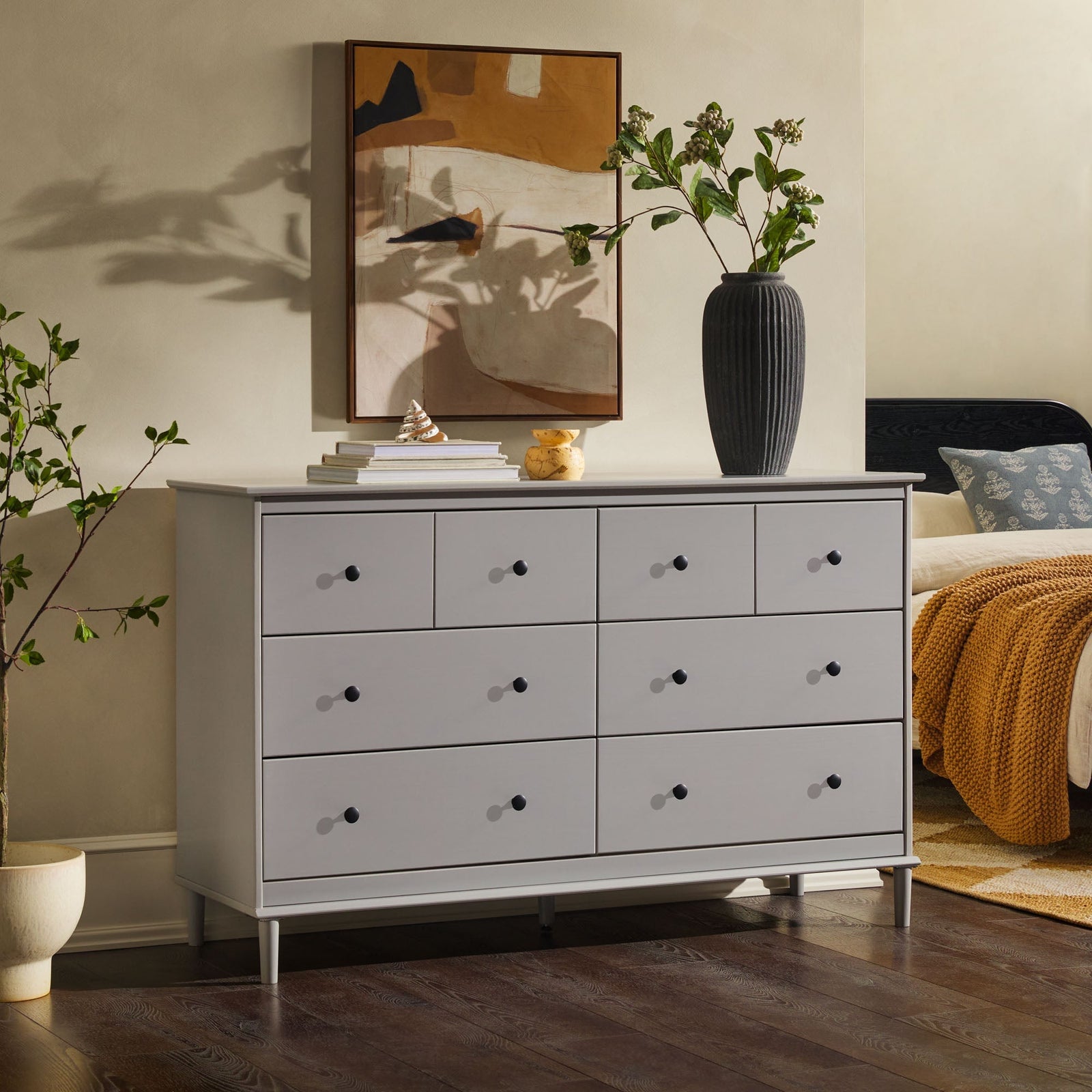 Cómoda de transición de madera maciza Spencer
