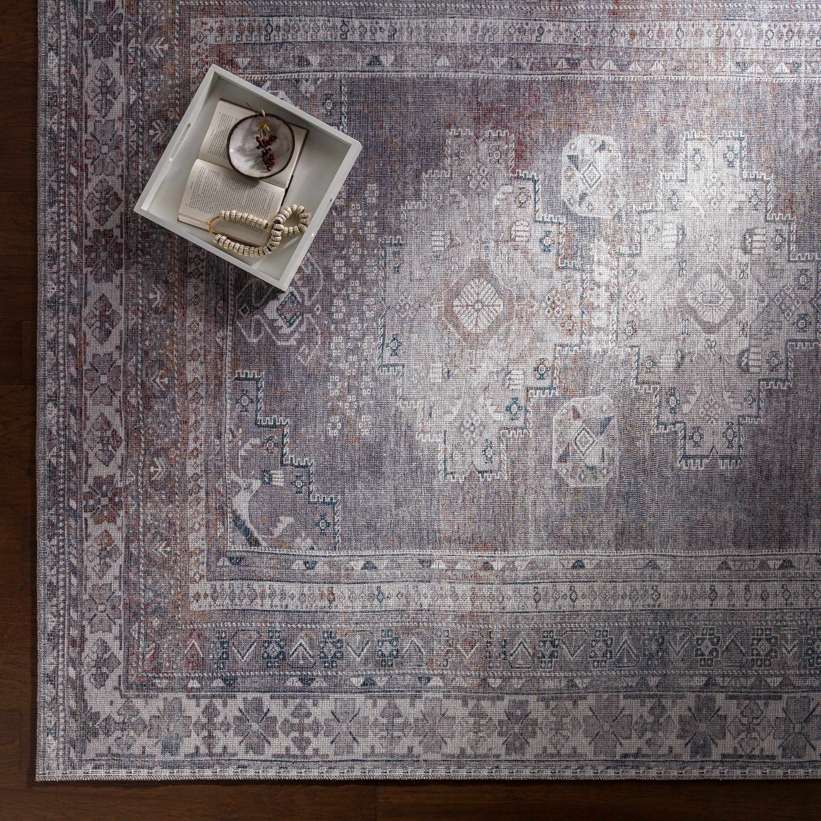 Alfombra lavable gris Baltinglass - Edición limitada