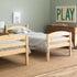 Cama litera de madera maciza Carolina de estilo transicional con dos camas individuales