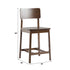 Taburete minimalista de madera maciza, juego de 2