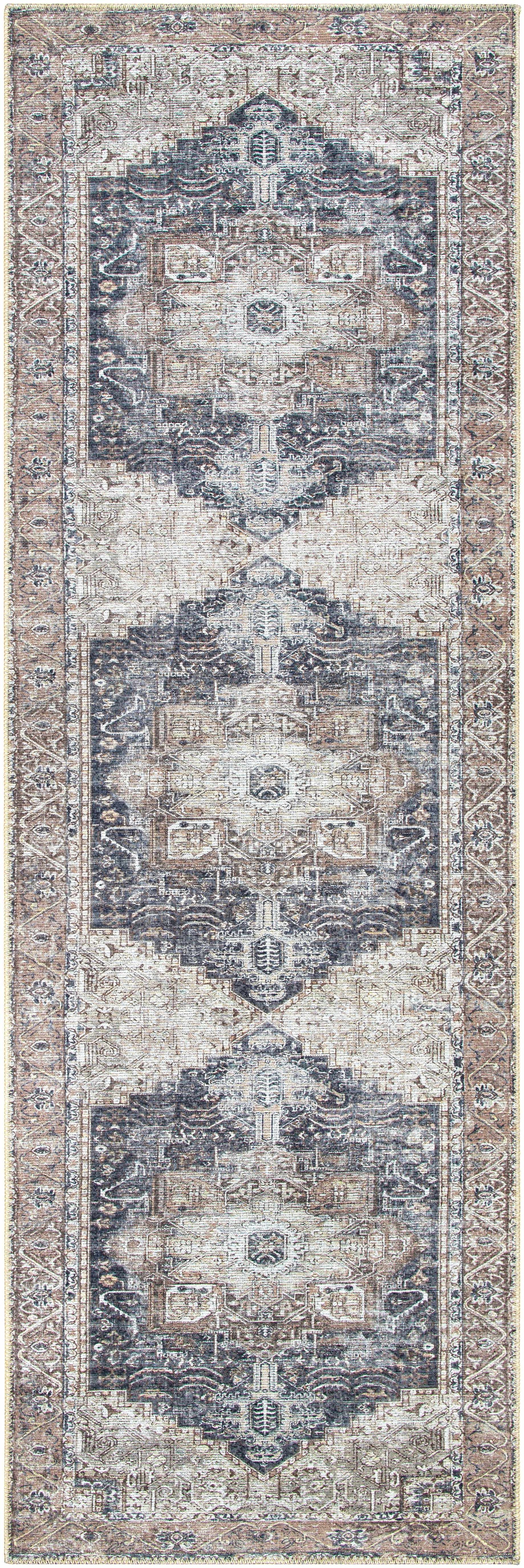 Alfombra lavable beige Rosman - Edición limitada