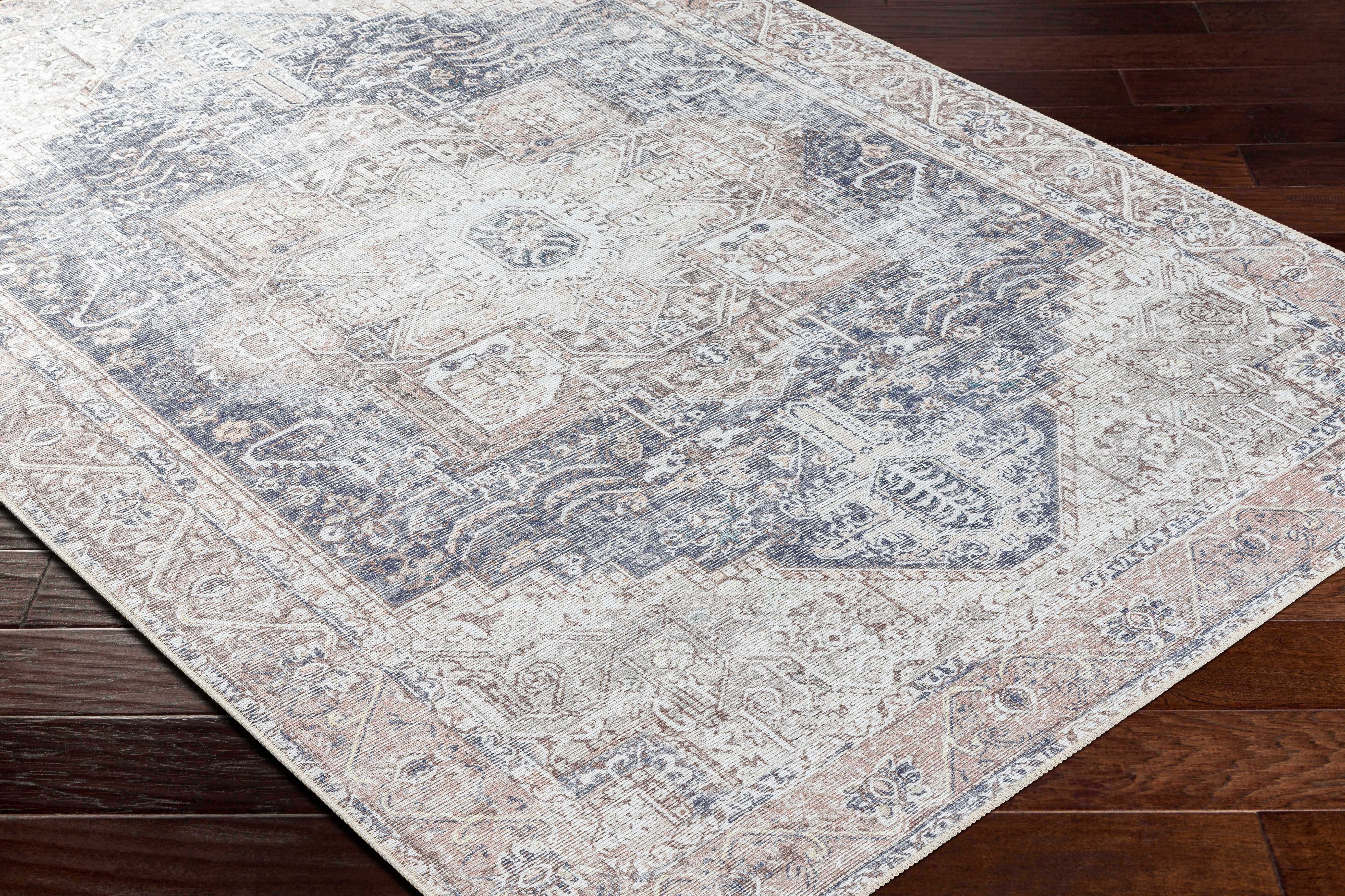 Alfombra lavable beige Rosman - Edición limitada