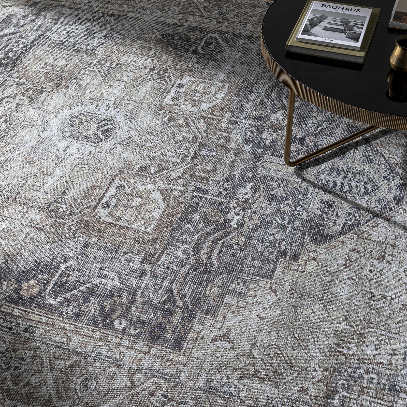 Alfombra lavable beige Rosman - Edición limitada
