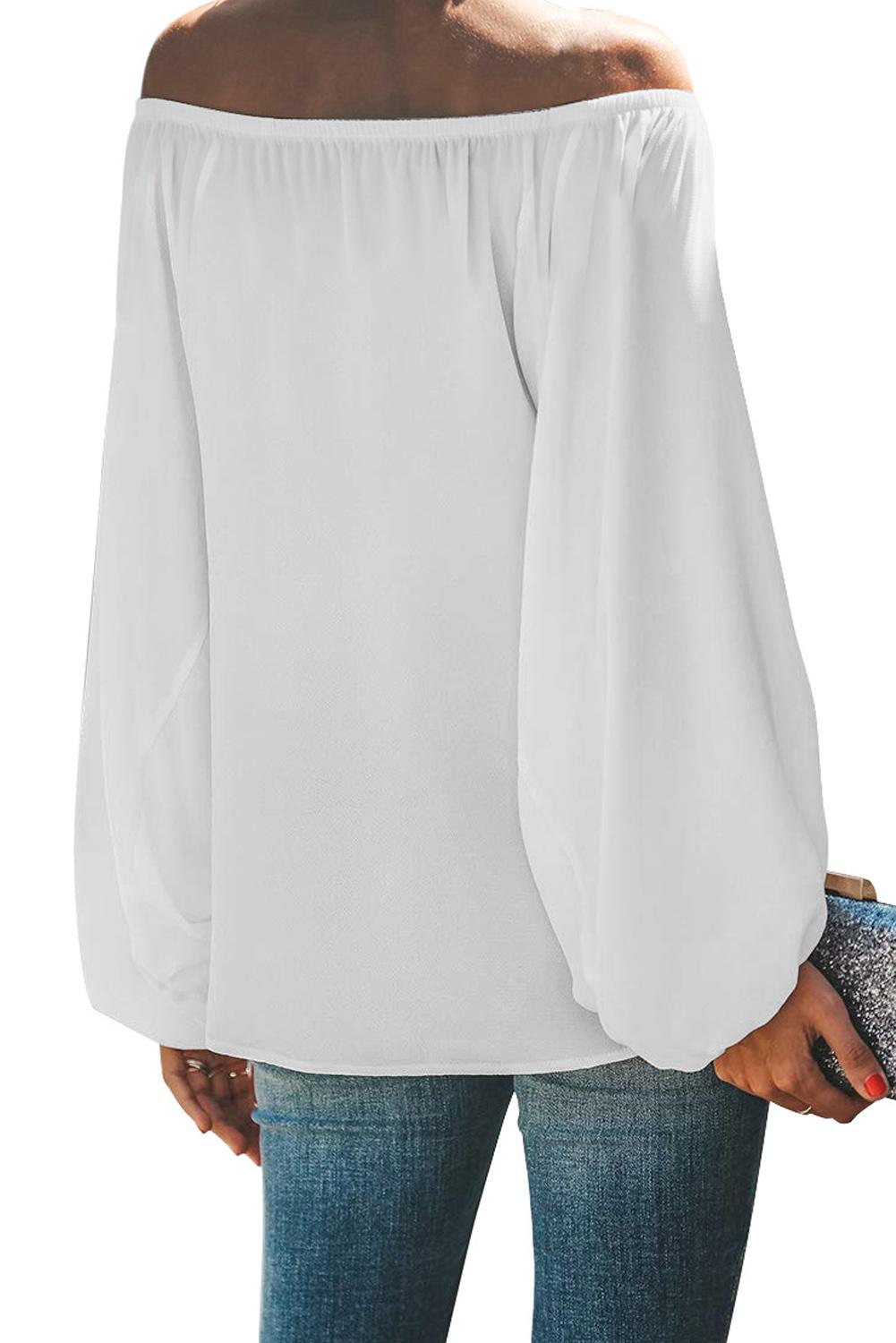 All-Occasion White Off-Shoulder Top