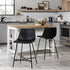 Colección de asientos industriales de piel sintética Xuma Urban (silla de comedor o taburete de bar), juego de 2
