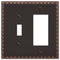 Placa de pared de bronce envejecido con forma de huevo y dardo: 1 palanca y 1 balancín