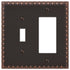 Placa de pared de bronce envejecido con forma de huevo y dardo: 1 palanca y 1 balancín