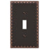 Egg & Dart Aged Bronze Cast - 1 Toggle Wallplate