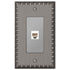 Placa de pared con toma de teléfono de níquel antiguo fundido con forma de huevo y dardo