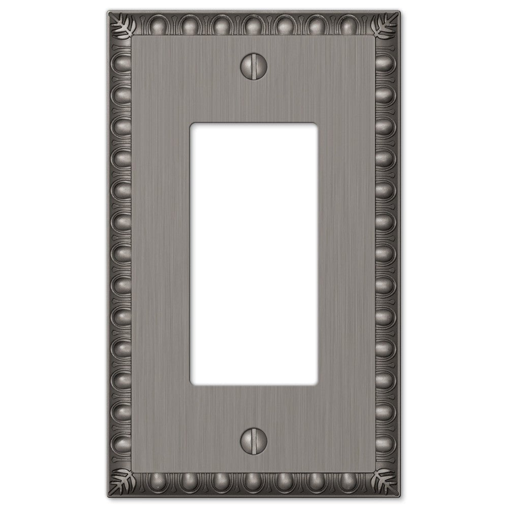 Placa de pared con 1 balancín de níquel antiguo fundido con forma de huevo y dardo