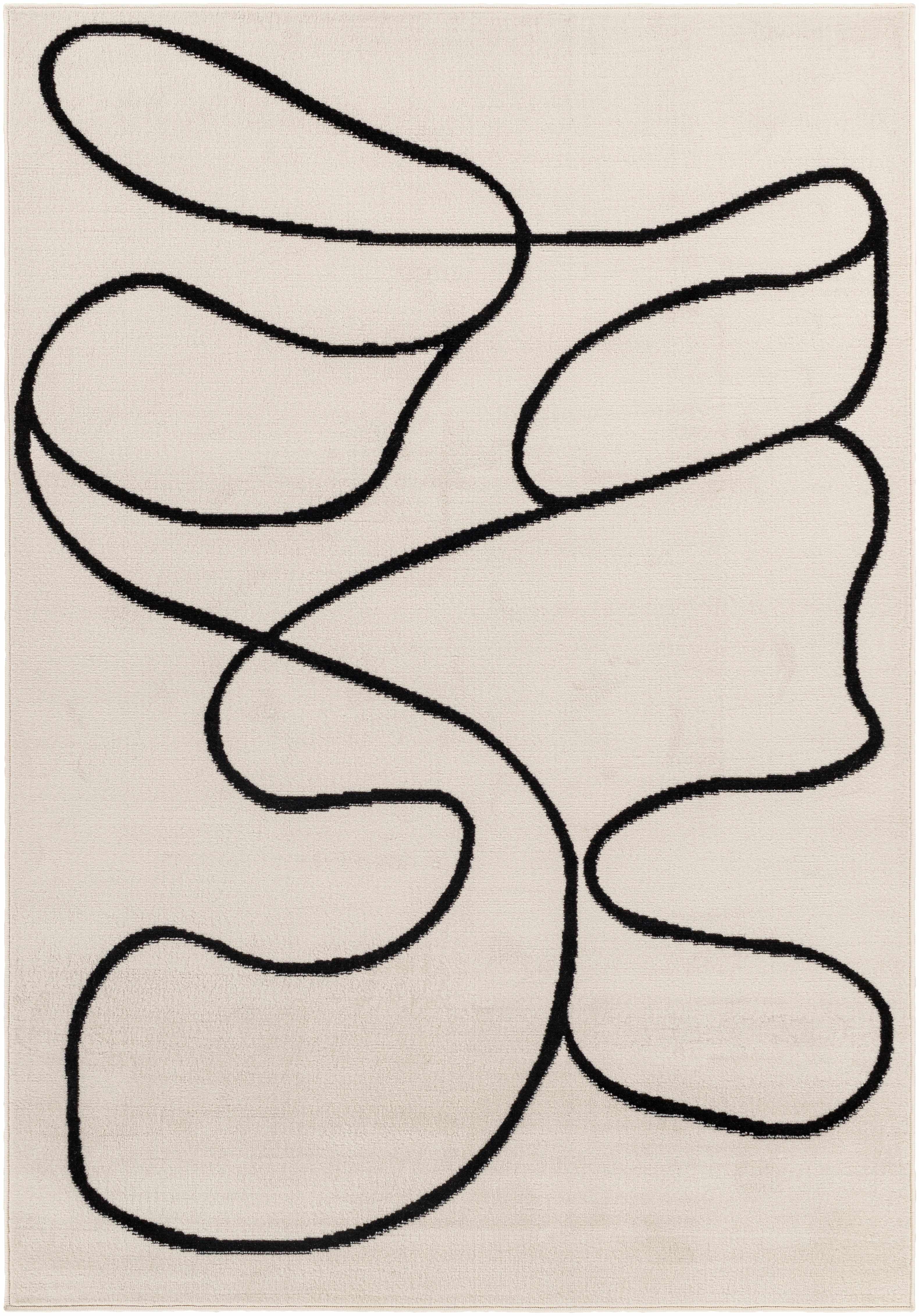 Alfombra bohemia moderna de perfil bajo Eilir