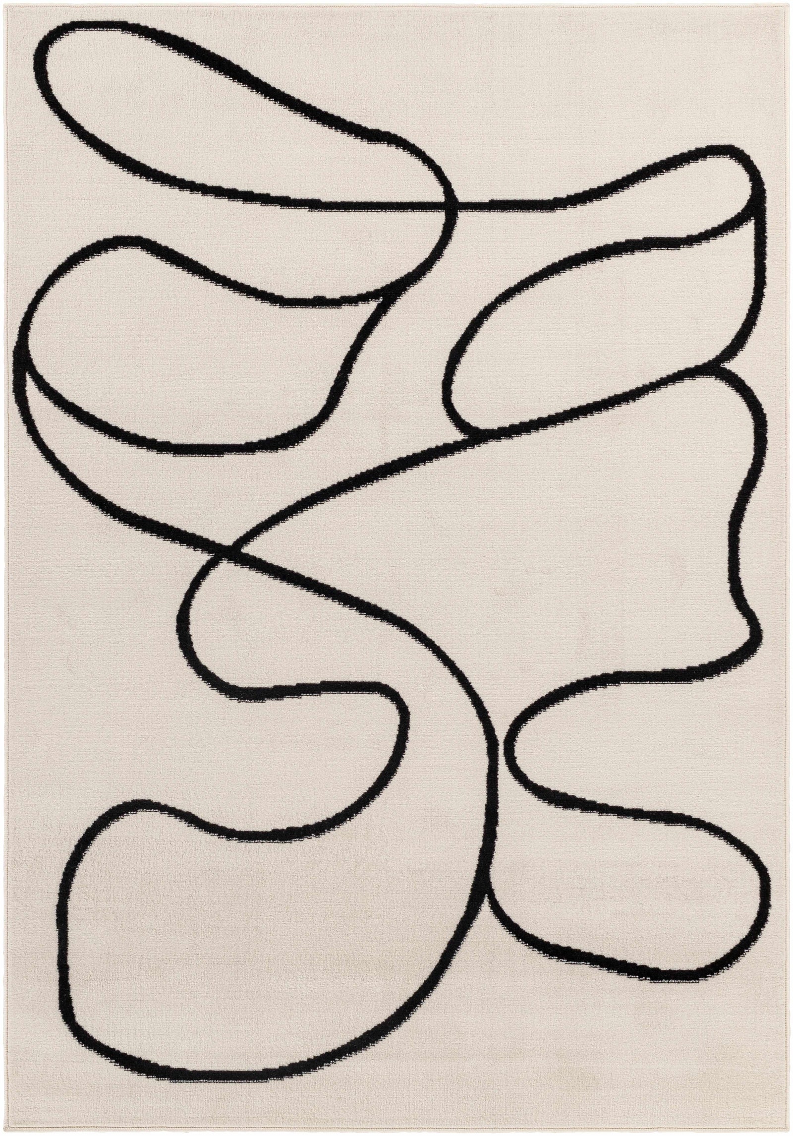 Alfombra bohemia moderna de perfil bajo Eilir