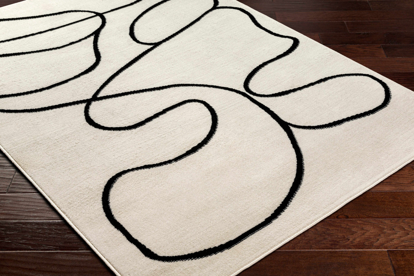Alfombra bohemia moderna de perfil bajo Eilir