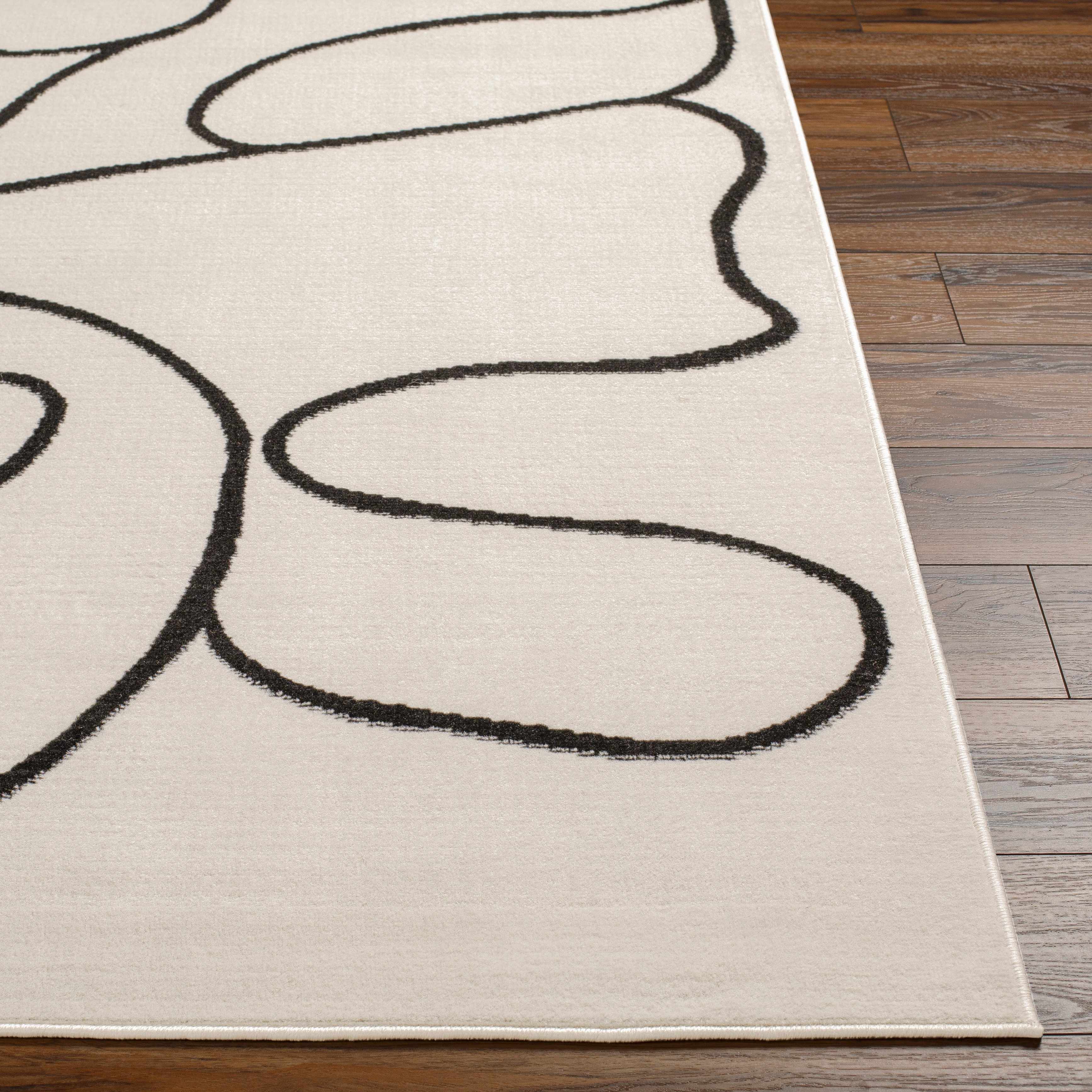 Alfombra bohemia moderna de perfil bajo Eilir