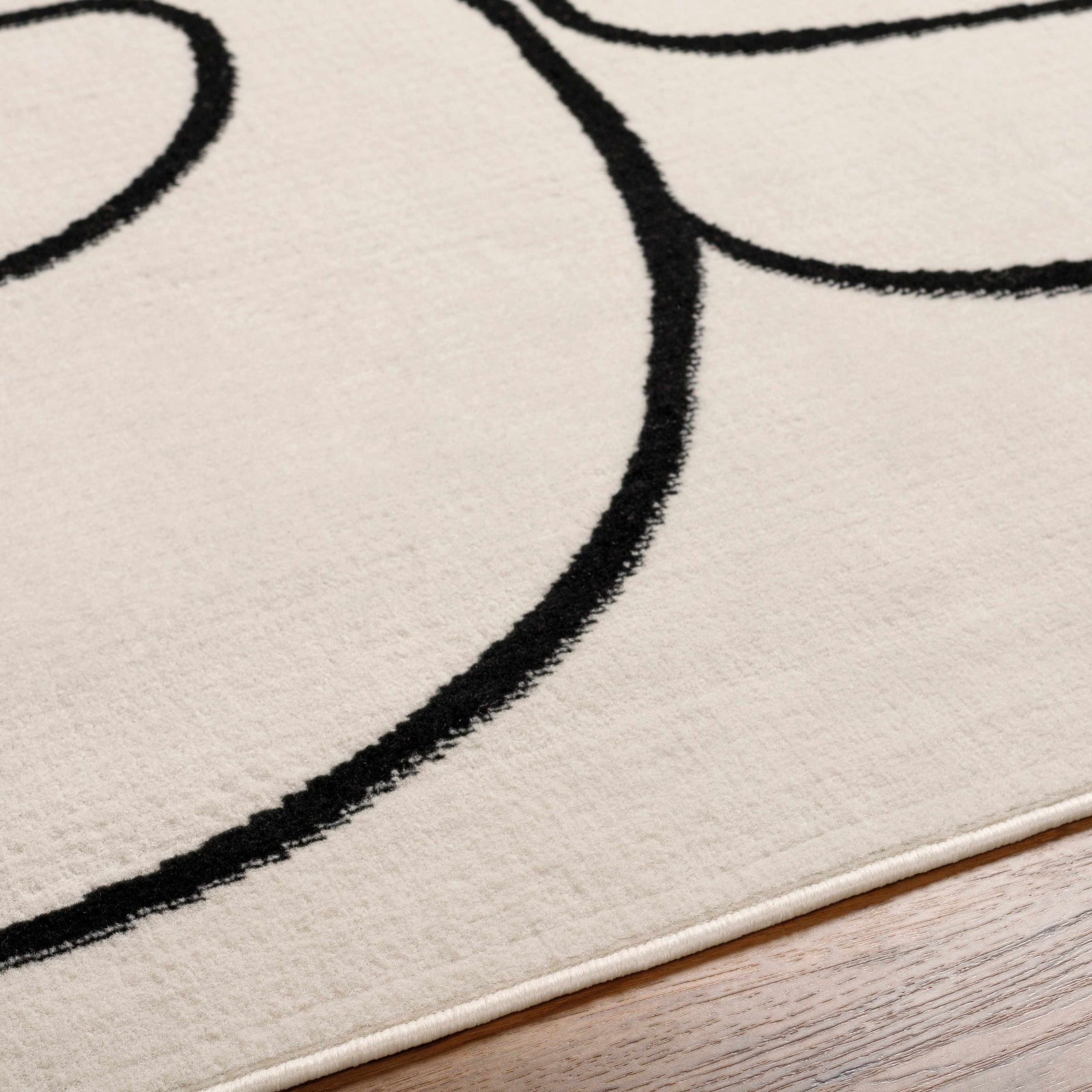 Alfombra bohemia moderna de perfil bajo Eilir