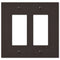 Elan Aged Bronze Cast - 2 Rocker Wallplate