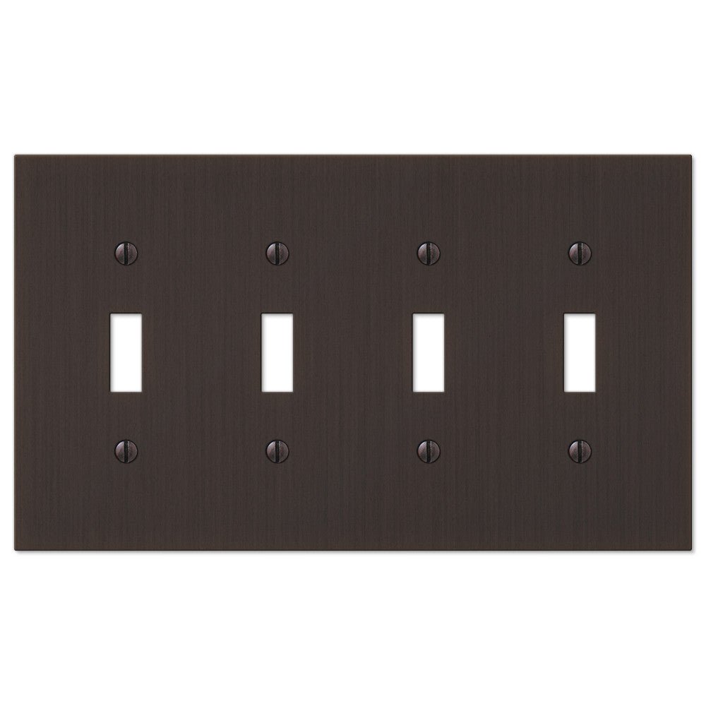 Placa de pared de bronce envejecido fundido Elan con 4 palancas