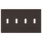 Placa de pared de bronce envejecido fundido Elan con 4 palancas