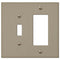 Elan Brushed Bronze Cast - 1 Toggle / 1 Rocker Wallplate