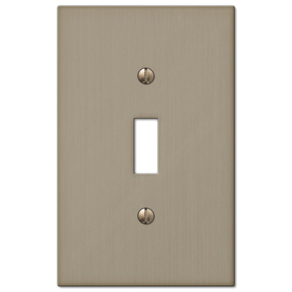 Placa de pared de bronce fundido cepillado Elan - 1 palanca