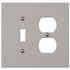 Elan Brushed Nickel Cast - 1 Toggle / 1 Duplex Wallplate