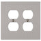 Elan Brushed Nickel Cast - 2 Duplex Wallplate