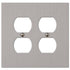 Elan Brushed Nickel Cast - 2 Duplex Wallplate