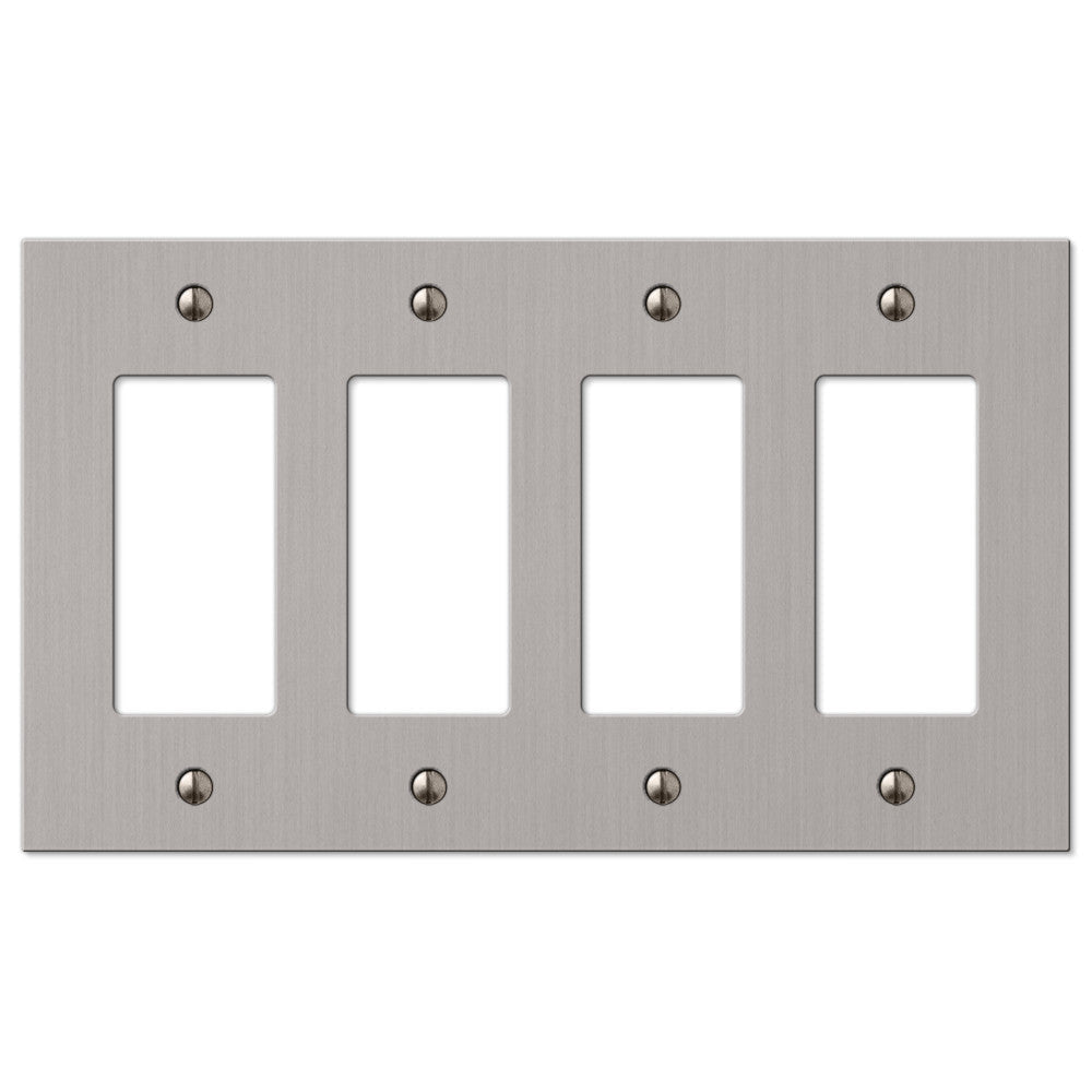Placa de pared de fundición de níquel cepillado Elan de 4 balancines