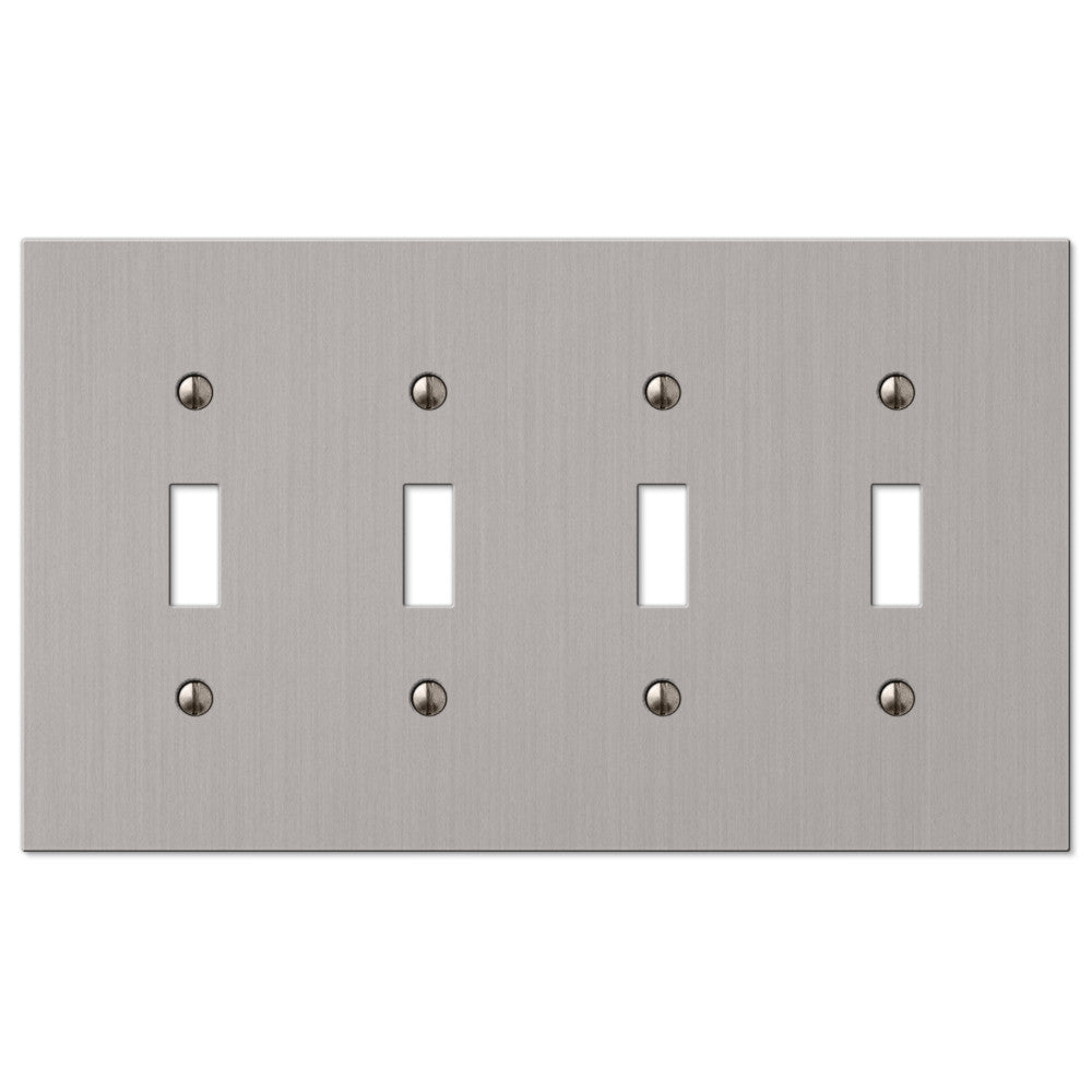 Placa de pared de níquel cepillado fundido Elan con 4 palancas