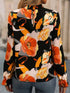 Black Floral Long Sleeve Top