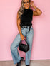Open Shoulder Halter Neck Top
