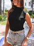 Open Shoulder Halter Neck Top