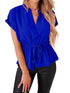 3/4 Sleeve Button-Front Mini Dress