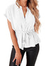 3/4 Sleeve Button-Front Mini Dress