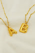 Elegant Gold A-Shaped Alloy Pendant Necklace